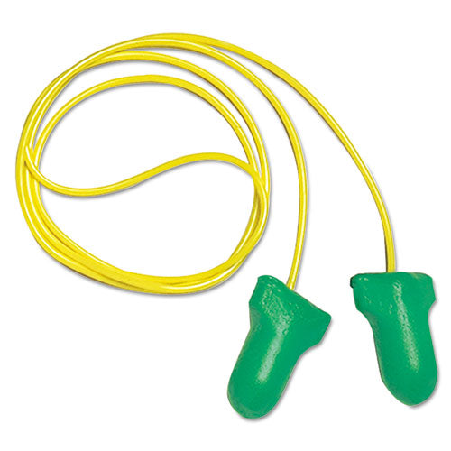 Image of Howard Leight® by Honeywell MAXIMUM Lite Single-Use Earplugs, Corded, 30NRR, Green, 100 Pairs