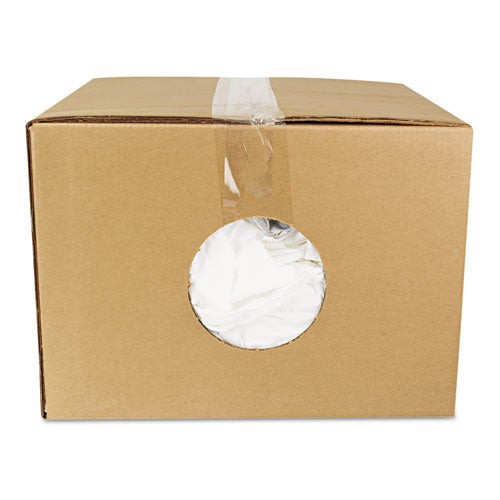 Image of HOSPECO® New Bleached White T-Shirt Rags, 25 Pounds/bag