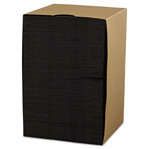 Image of Hoffmaster® Beverage Napkins, 2-Ply, 9 1/2 X 9 1/2, Black, 1000/carton