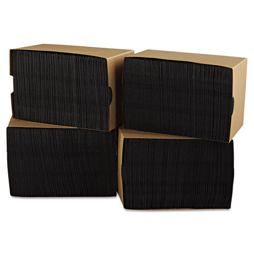 Image of Hoffmaster® Beverage Napkins, 2-Ply, 9 1/2 X 9 1/2, Black, 1000/carton