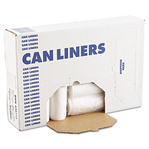 Image of AccuFit® High-Density Can Liners with AccuFit Sizing, 23 gal, 14 mic, 29" x 45", Natural, 25 Bags/Roll, 10 Rolls/Carton