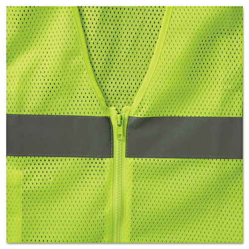 Image of ergodyne® GloWear 8210Z Class 2 Economy Vest, Polyester Mesh, Large to X-Large, Lime