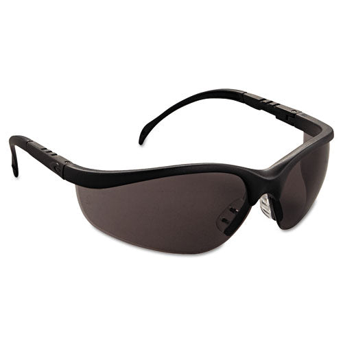 Image of MCR Safety Klondike Safety Glasses, Matte Black Frame, Gray Lens, 12/box