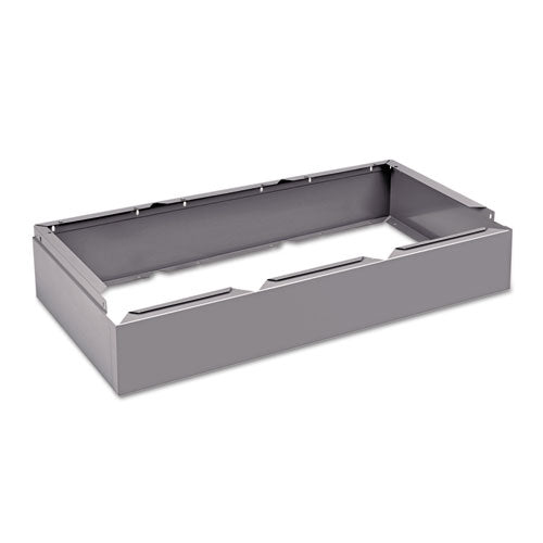 Image of Tennsco Three Wide Closed Locker Base, 36w X 18d X 6h, Medium Gray