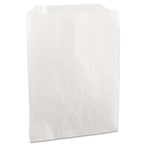 Image of Bagcraft Grease-Resistant Single-Serve Bags, 6" x 0.75" x 7.25", White, 2,000/Carton