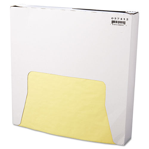 Image of Bagcraft Grease-Resistant Paper Wraps And Liners, 12 X 12, Yellow, 1,000/box, 5 Boxes/carton