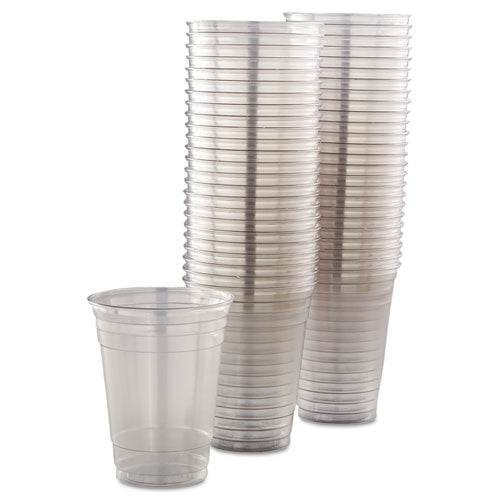 Image of SOLO® Ultra Clear PET Cups, Squat, 16 oz, Plastic, 50/Bag, 20 Bags/Carton