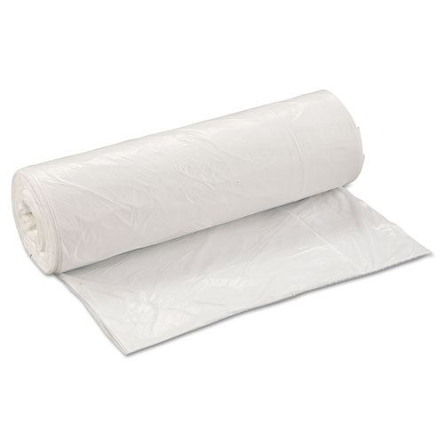 Image of Inteplast Group Low-Density Commercial Can Liners, 45 gal, 0.7 mil, 40" x 46", White, Interleaved Roll, 25 Bags/Roll, 4 Rolls/Carton