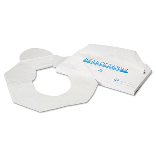Image of HOSPECO® Health Gards Toilet Seat Covers, Half-Fold, 14.25 X 16.5, White, 250/pack, 10 Boxes/carton