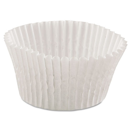 Image of Hoffmaster® Fluted Bake Cups, 4.5" Diameter x 1.25" h, White, Paper, 500/Pack, 20 Packs/Carton