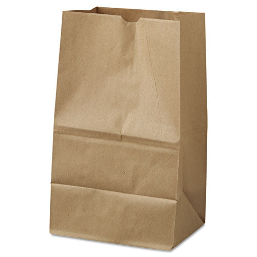 Image of Ross & Wallace Paper Products Grocery Paper Bags, #20 Squat Size, 8.13" x 5.88" x 12.5", Natural, 500/Bundle