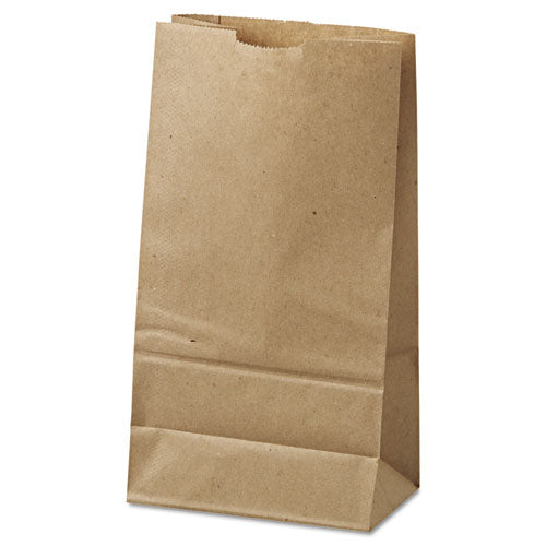 Image of Ross & Wallace Paper Products Grocery Paper Bags, #6 Size, 5.88" x 3.63" x 11", Natural, 500/Bundle