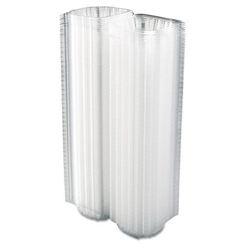 Image of Dart® ClearSeal Hinged-Lid Plastic Containers, 5.8 x 6 x 3, Clear, Plastic, 125/Pack, 4 Packs/Carton