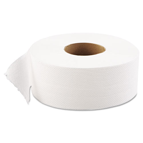 Image of GEN JRT Jumbo Bath Tissue, Septic Safe, 1-Ply, White, 3.3 x 1,200 ft, 12 Rolls/Carton