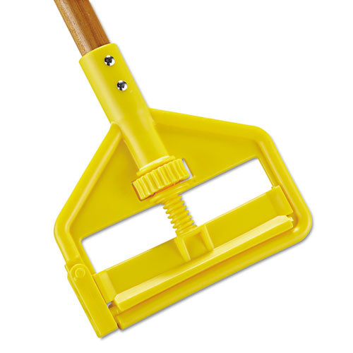 Image of Rubbermaid® Commercial Invader Side-Gate Wood Wet-Mop Handle, 1" dia x 60", Natural, 12/Carton