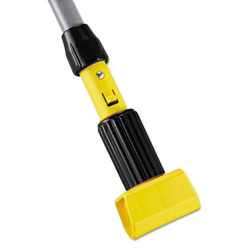Image of Rubbermaid® Commercial Gripper Vinyl-Covered Aluminum Mop Handle, 1.13" dia x 60", Gray/Yellow