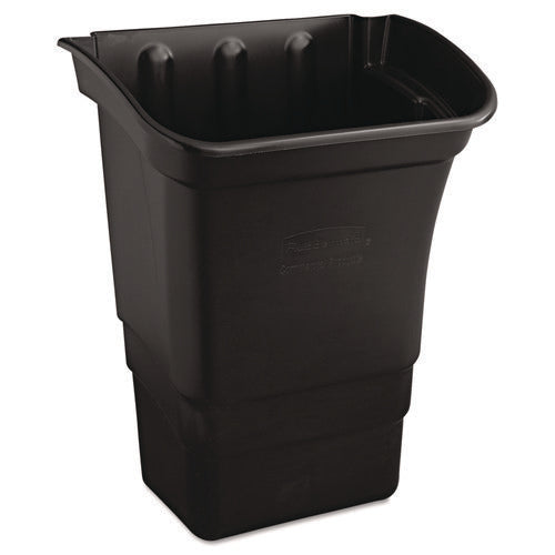 Image of Rubbermaid® Commercial Optional Utility Cart Refuse/Utility Bin, 8 gal, Polyethylene, Black
