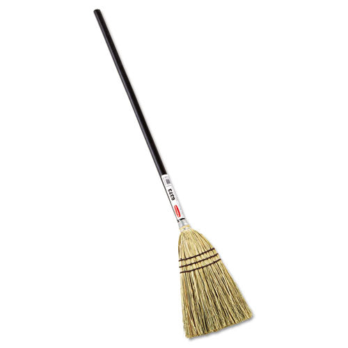 Image of Rubbermaid® Commercial Corn-Fill Broom, Corn Fiber Bristles, 38" Overall Length, Brown