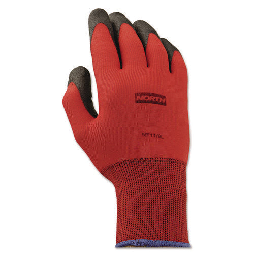 Image of North Safety® NorthFlex Red Foamed PVC Gloves, Red/Black, Size 9/Large, 12 Pairs