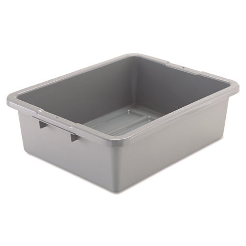 Image of Rubbermaid® Commercial Bus/utility Box, 7.13 Gal, 21.5" X 17.13" X 7", Gray