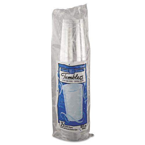 Image of WNA Comet Plastic Tumblers, 10 Oz, Clear, 25/pack, 20 Packs/carton