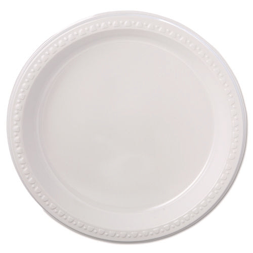 Image of Chinet® Heavyweight Plastic Plates, 9" Dia, White, 125/pack, 4 Packs/carton