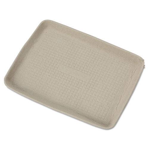 Image of Chinet® StrongHolder Molded Fiber Food Trays, 1-Compartment, 9 x 12 x 1, Beige, Paper, 250/Carton