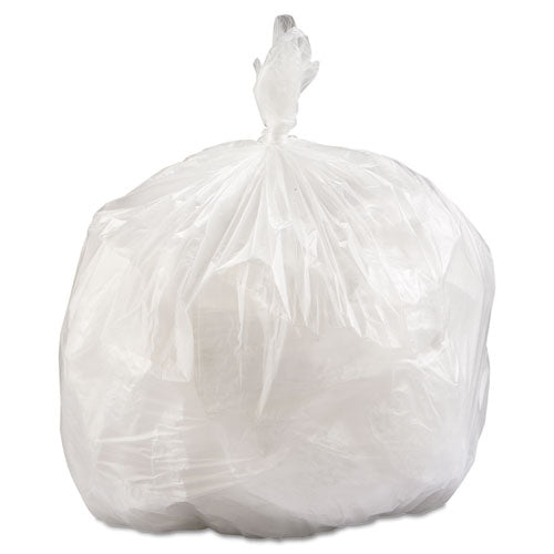 Image of Inteplast Group High-Density Commercial Can Liner Value Pack, 33 gal, 14 mic, 33" x 39", Clear, Interleaved Roll, 25 Bags/Roll, 10 Rolls/CT