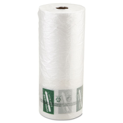 Image of Inteplast Group Produce Bags, Fruits and Veggies - More Matters Labeling, 0.35 mil, 12" x 20", Clear, 875 Bags/Roll, 4 Rolls/Carton