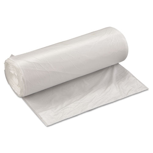 Image of Inteplast Group High-Density Commercial Can Liner Value Pack, 60 gal, 19 mic, 38" x 58", Clear, Interleaved Roll, 25 Bags/Roll, 6 Rolls/CT