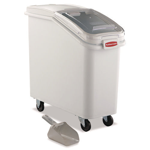 Image of Rubbermaid® Commercial ProSave Mobile Ingredient Bin, 20.57 gal, 13.13 x 29.25 x 28, White, Plastic