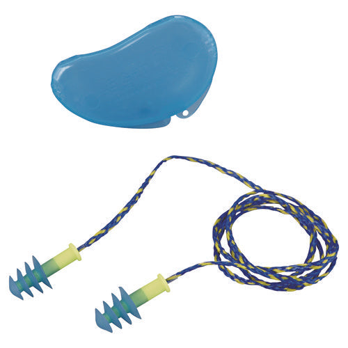 Image of Howard Leight® by Honeywell Fus30 Hp Fusion Multiple-Use Earplugs, Reg, 27nrr, Corded, Be/we, 100 Pairs