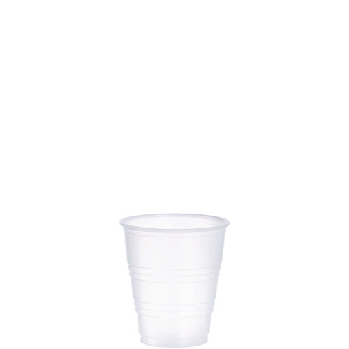 Image of Dart® High-Impact Polystyrene Cold Cups, 5 oz, Plastic, Translucent, 100/Sleeve, 25 Sleeves/Carton