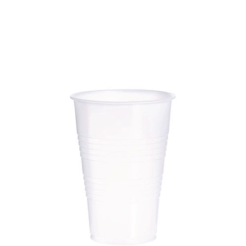 Image of Dart® High-Impact Polystyrene Cold Cups, 16 oz, Plastic, Translucent, 50/Sleeve, 20 Sleeves/Carton