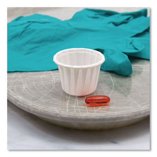 Image of SOLO® Paper Portion Cups, 0.75 oz, White, 250/Bag, 20 Bags/Carton