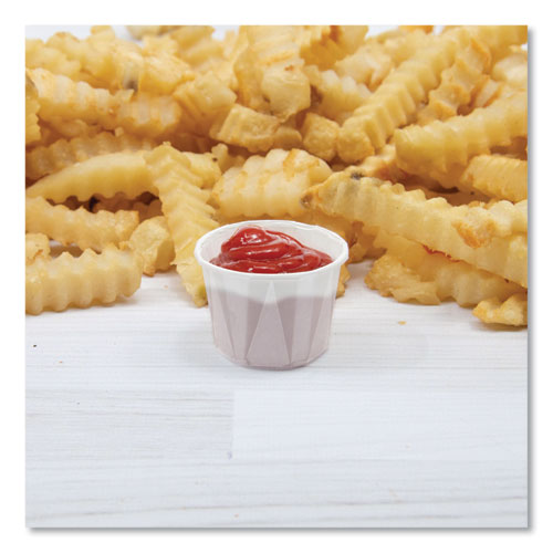 Image of SOLO® Paper Portion Cups, 0.75 oz, White, 250/Bag, 20 Bags/Carton