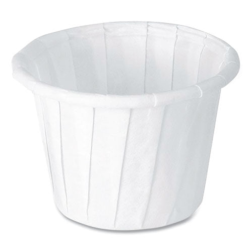 Image of SOLO® Paper Portion Cups, 0.75 oz, White, 250/Bag, 20 Bags/Carton