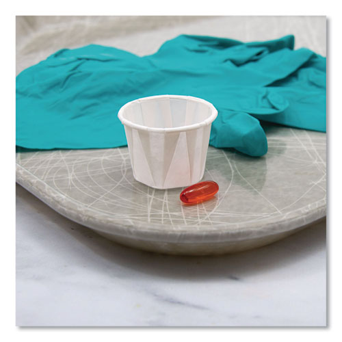 Image of SOLO® Paper Portion Cups, 1 oz, White, 250/Bag, 20 Bags/Carton