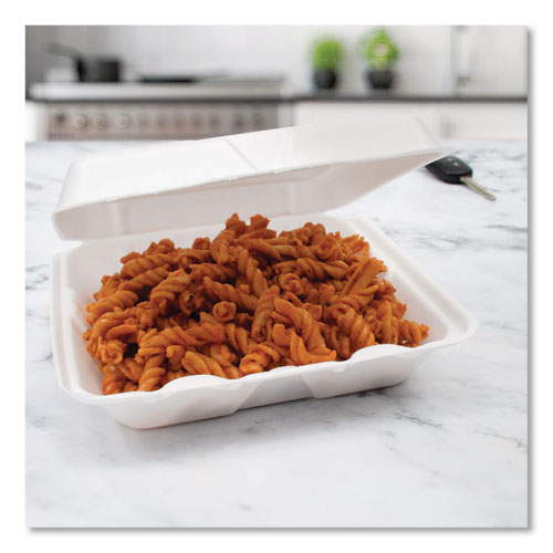 Image of Dart® Foam Hinged Lid Containers, 9.25 X 9.5 X 3, 200/carton