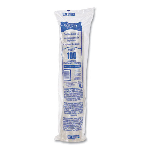 Image of SOLO® Non-Vented Cup Lids, Fits 9 oz to 22 oz Cold Cups, Plastic, Clear, 1,000/Carton