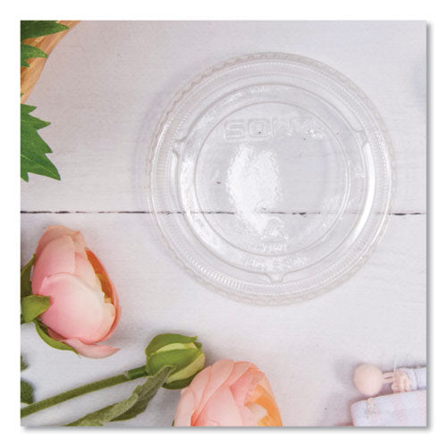 Image of SOLO® Non-Vented Cup Lids, Fits 9 oz to 22 oz Cold Cups, Plastic, Clear, 1,000/Carton