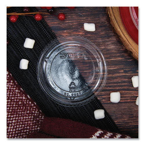 Image of SOLO® Non-Vented Cup Lids, Fits 9 oz to 22 oz Cold Cups, Plastic, Clear, 1,000/Carton