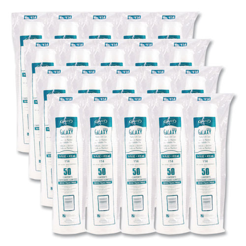 Image of Dart® High-Impact Polystyrene Cold Cups, 14 oz, Plastic, Translucent, 50/Sleeve. 20 Sleeves/Carton
