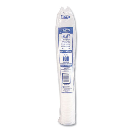 Image of Dart® High-Impact Polystyrene Cold Cups, 3.5 oz, Plastic, Translucent, 100/Sleeve, 25 Sleeves/Carton