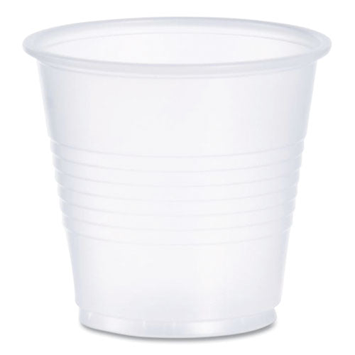 Image of Dart® High-Impact Polystyrene Cold Cups, 3.5 oz, Plastic, Translucent, 100/Sleeve, 25 Sleeves/Carton