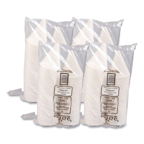 Image of SOLO® Bare Eco-Forward Treated Paper Funnel Cups, 10 oz, White, 250/Bag, 4 Bags/Carton