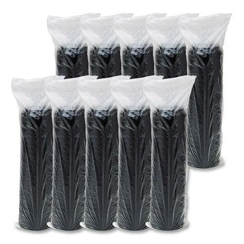 Image of SOLO® Cappuccino Dome Sipper Lids, Fits 12 oz to 24 oz Hot Cups, Plastic, Black, 100/Pack, 10 Packs/Carton