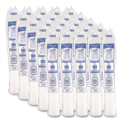 Image of Dart® High-Impact Polystyrene Cold Cups, 3.5 oz, Plastic, Translucent, 100/Sleeve, 25 Sleeves/Carton