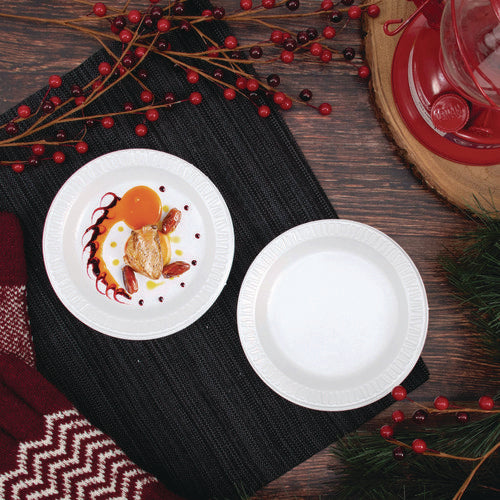 Image of Dart® Mediumweight Foam Dinnerware, Plate, 6" dia, White, 125/Pack