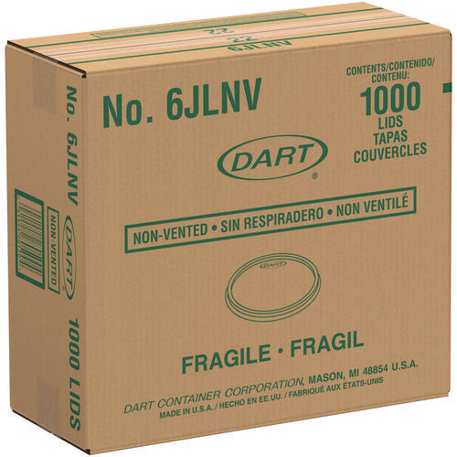 Image of SOLO® Non-Vented Cup Lids, Fits 6 oz Hot Cups/2 oz to 4 oz Food Containers, Plastic, Translucent, 1,000/Carton